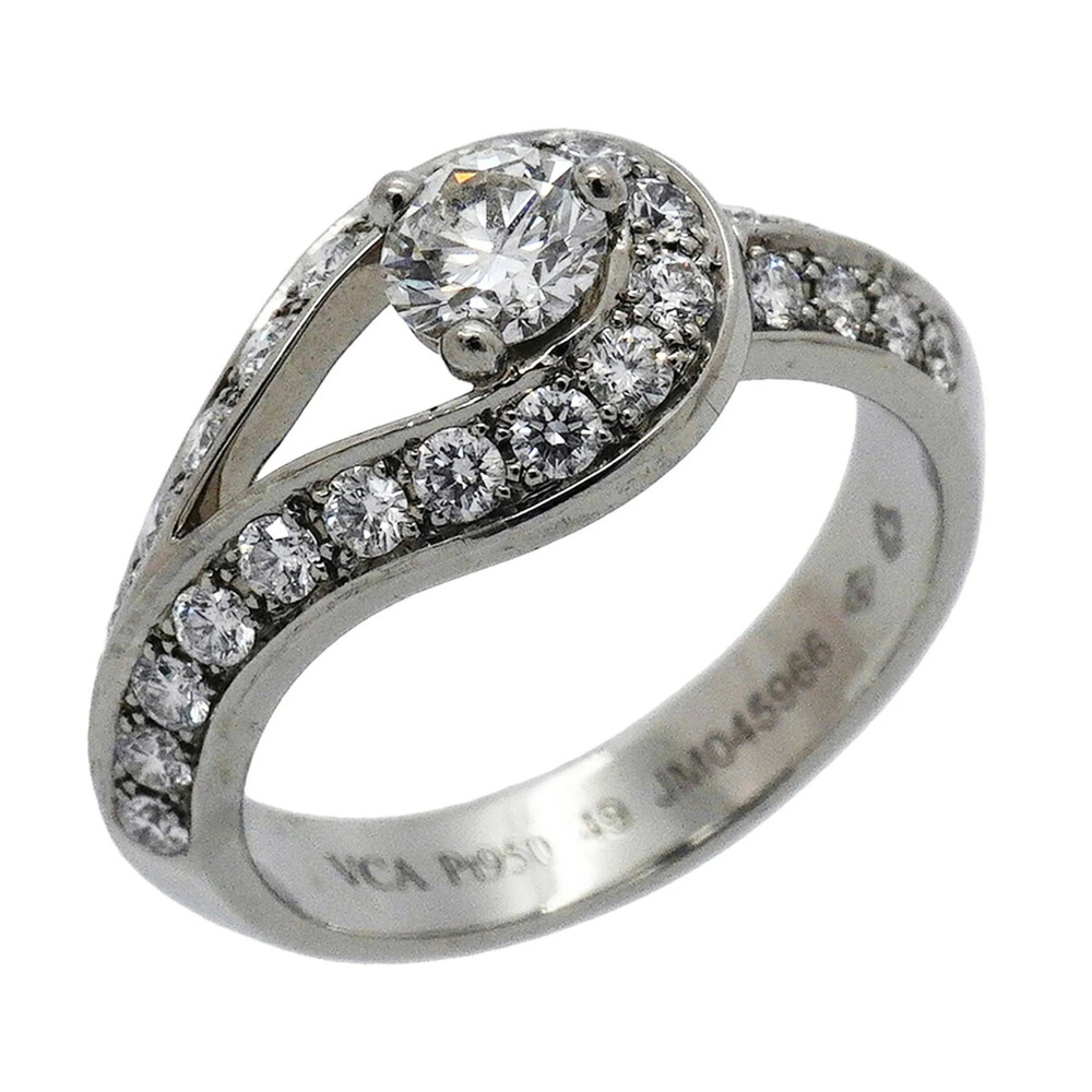 Van Cleef & Arpels Couture Ring, Pt950 Platinum, Diamond, Size 49, Women's